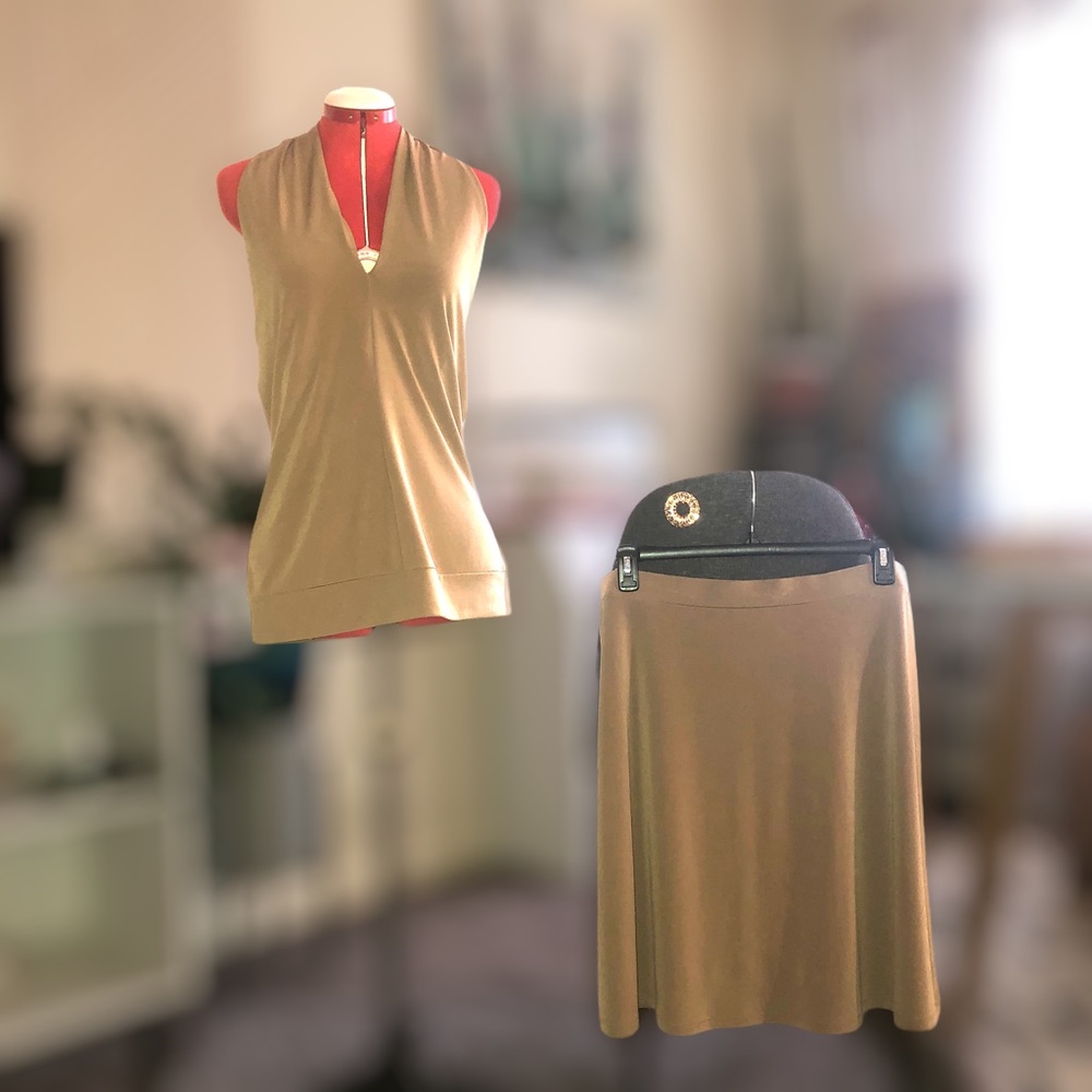 New York & Company. Halter top skirt set-